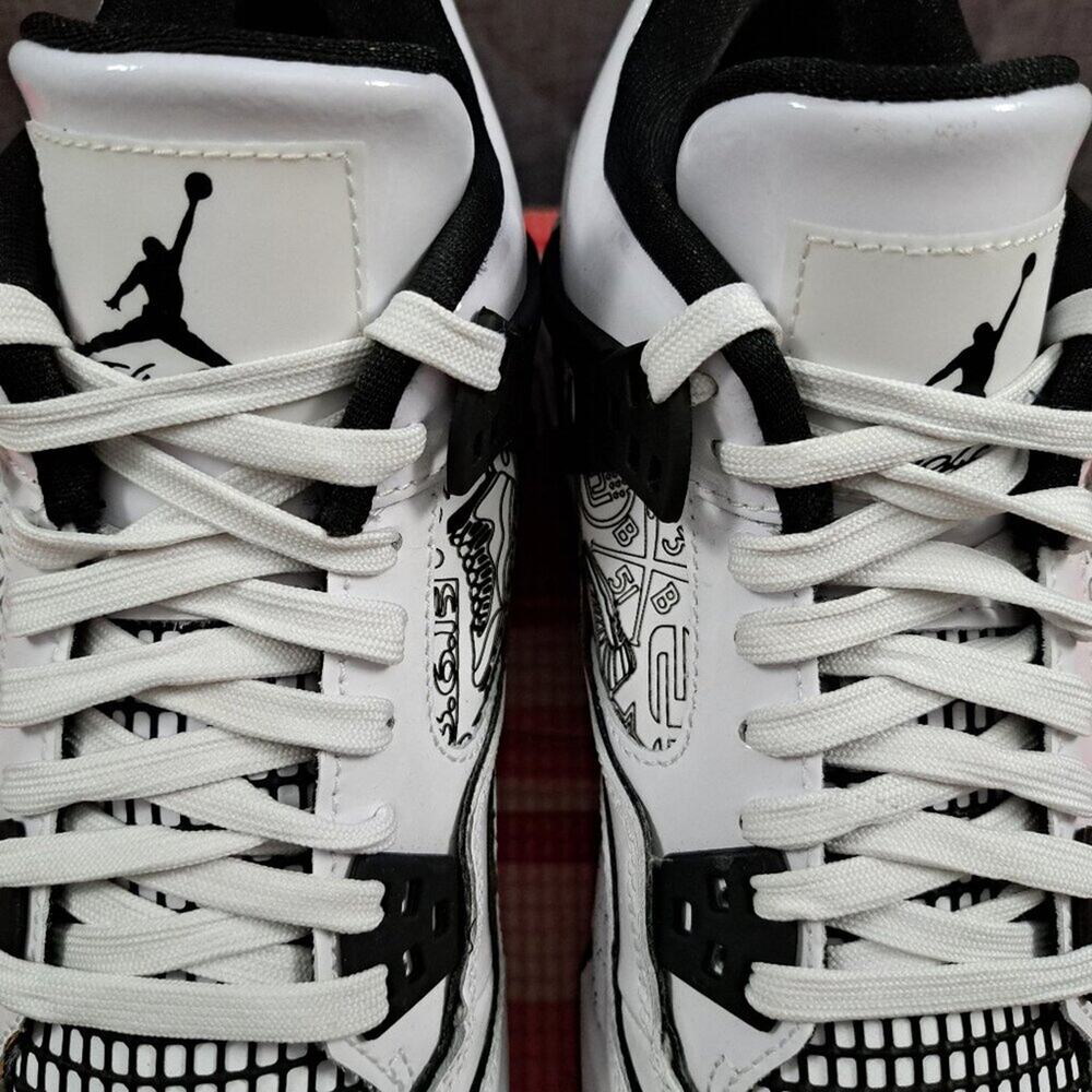 %Size 6.5Y - Nike Air Jordan 4 Retro (GS) 'DIY' Youth Shoes AJ24 - Picture 13 of 14